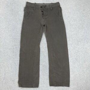 G-Star Raw Jeans Mens 30x32 Gray SC Dexter Chino Loose Fit Wide Leg Buckle Back